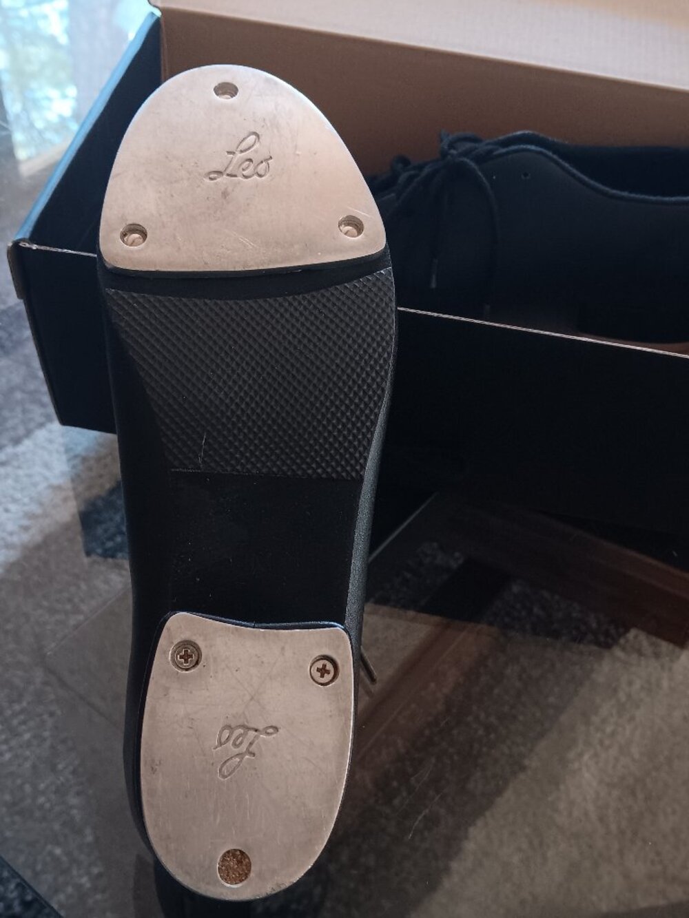 Like new! Size 5.5 black tap shoes